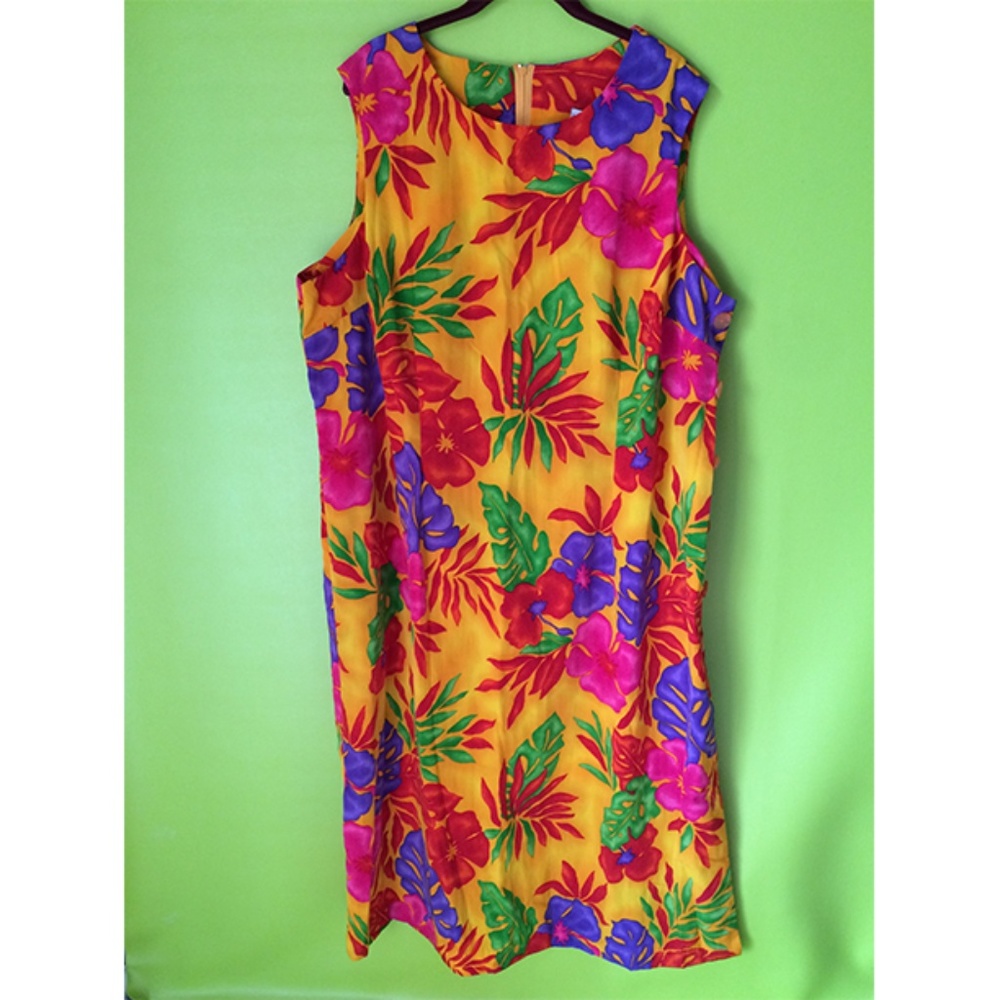 Expression Plus Floral Multi Color Dress Sz 24W
